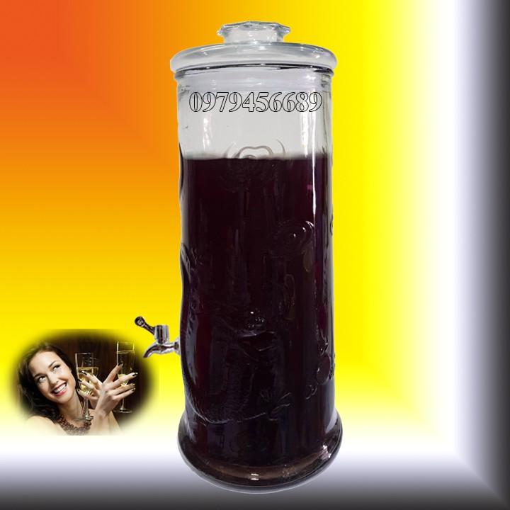 Bình thủy tinh trụ rồng 10 lít