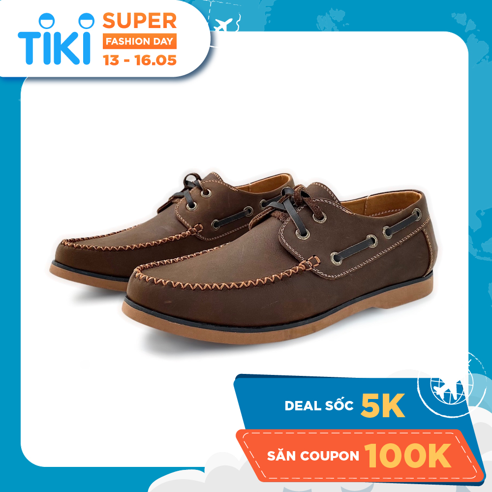 Giày nam da bò thật Boatshoes TEFOSS HN411 size 38-44 sang trọng