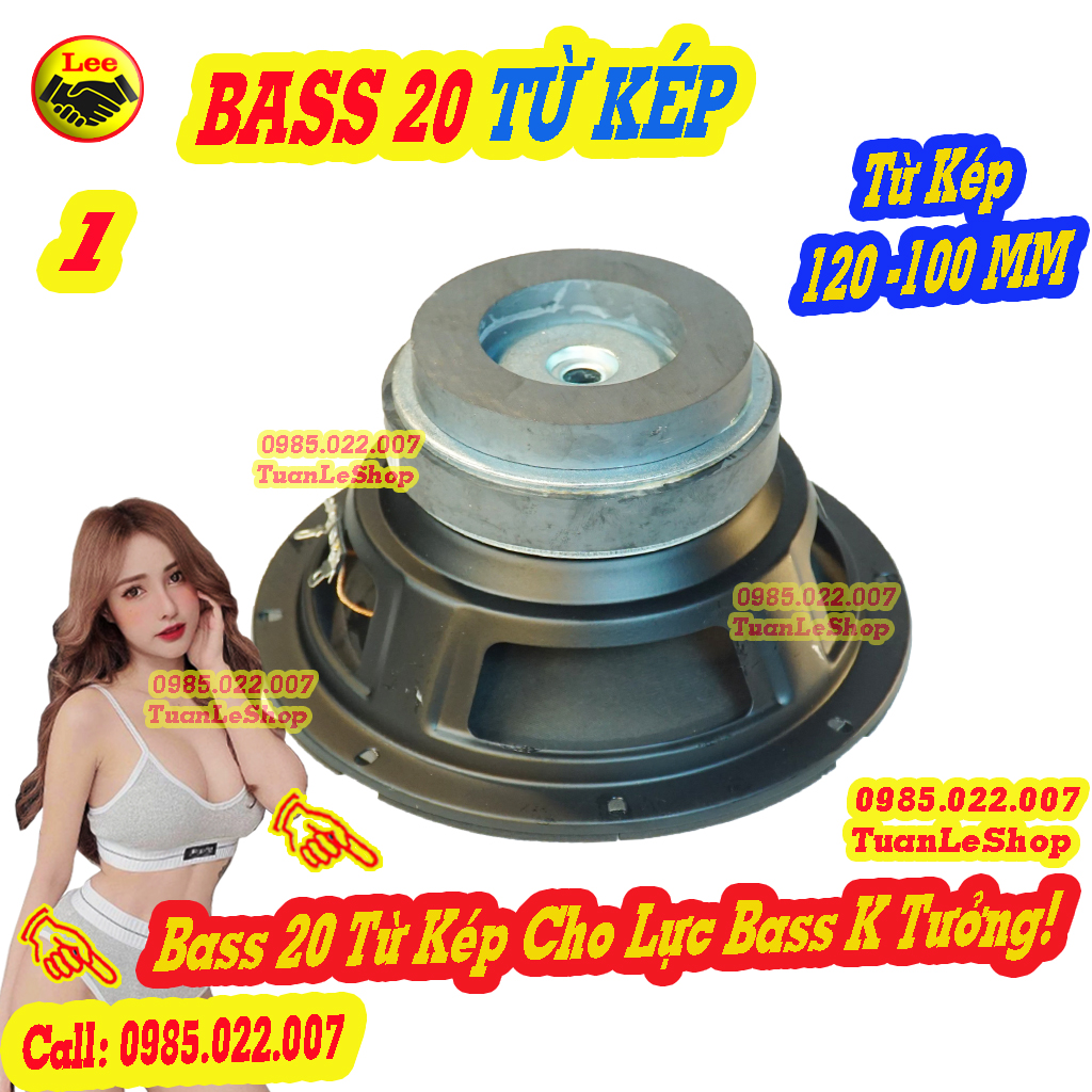 MỘT CỦ LOA BASS 20 TỪ KÉP 120 -100 - LOA BASS RỜI