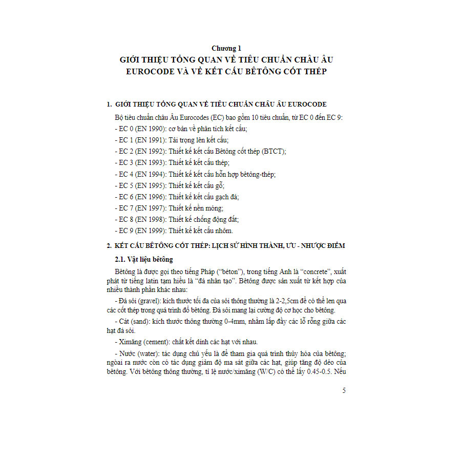 Thiết Kế Kết Cấu Bê Tông Cốt Thép Theo Tiêu Chuẩn Eurocode - Cơ Sở Lý Thuyết Và Ví Dụ Áp Dụng ( Tặng Kèm Sổ Tay)