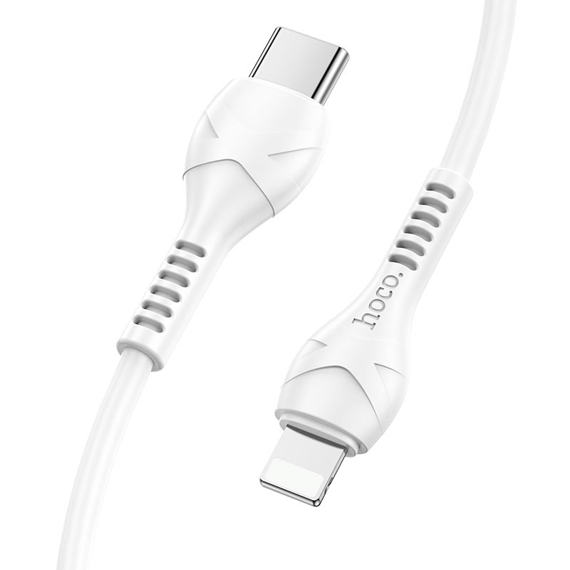 Cáp sạc nhanh PD20W Hoco dây dẻo X55 kết nối Type-C sang iPhone dài 1M - Hàng chính hãng