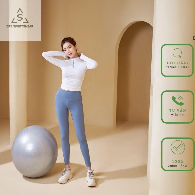 Quần thể thao nữ DRS, quần legging nữ tập gym DRN47 với thiết kế đai nơ xinh xắn, dễ thương, cá tính