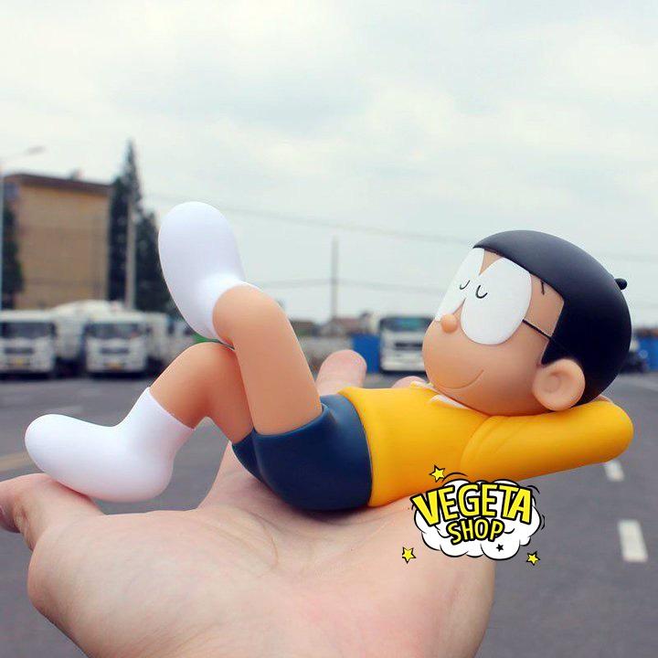 Mô hình Nobita nằm ngủ - Doraemon cầm bánh - Bánh rán Dorayaki - Doremon nằm ngủ - Nobi Nobita Doremon vẫy tay