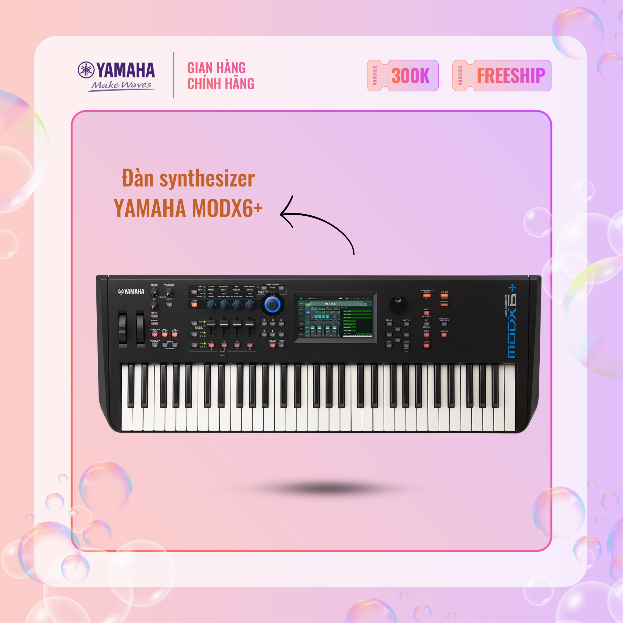 Đàn synthesizer YAMAHA MODX6+ với 61 phím gọn nhẹ - Bảo hành chính hãng 12 tháng