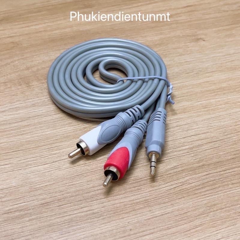Dây 3.5 ra AV màu ghi lõi đồng