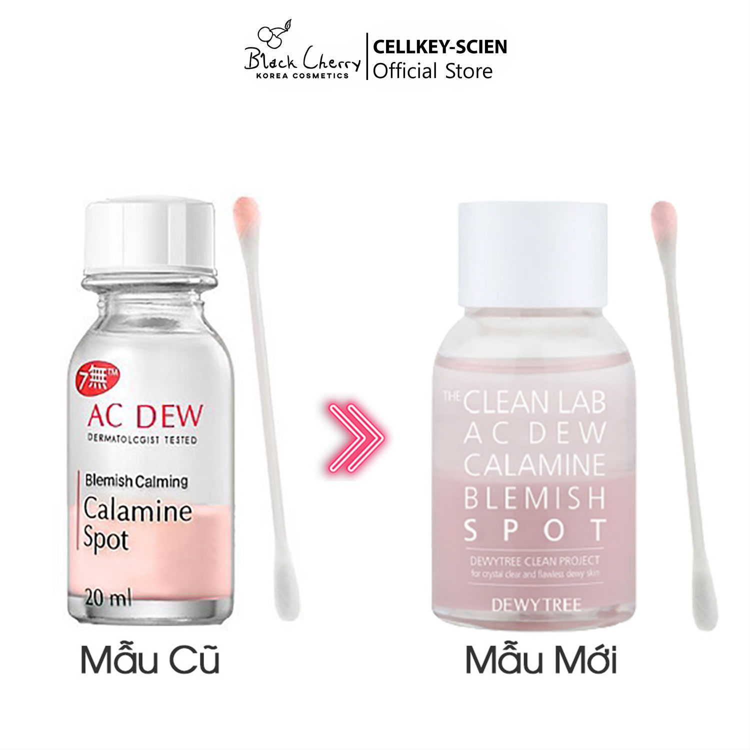 Serum Tinh Chất Chấm Mụn Lành Tính Nhanh Xẹp Mụn Chống Thâm Và Sẹo Rỗ DewyTree The Clean Lab AC DEW Calamine Blemish Spot 20ml