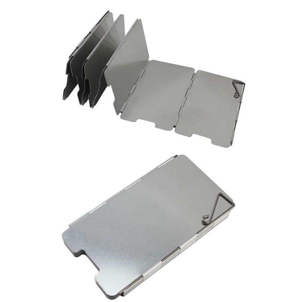 9 Plates Aluminum Alloy Gas Stove Wind Screen Windshield Backpacking Camping
