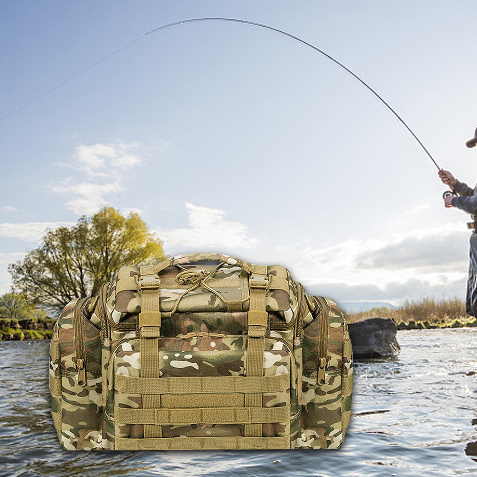 Fishing Tackle Bag Fishing Lures Bag Case Fishing Tackle Storage Bag Lure Holder Tackle Box Organizer Fishing Fanny Pack for Outdoor Cycling