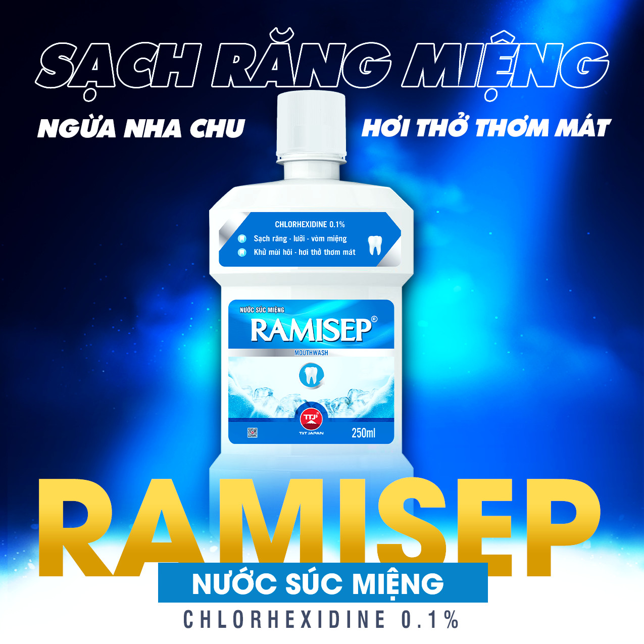 Nước súc miệng Chlorhexidine ngừa nha chu RAMISEP