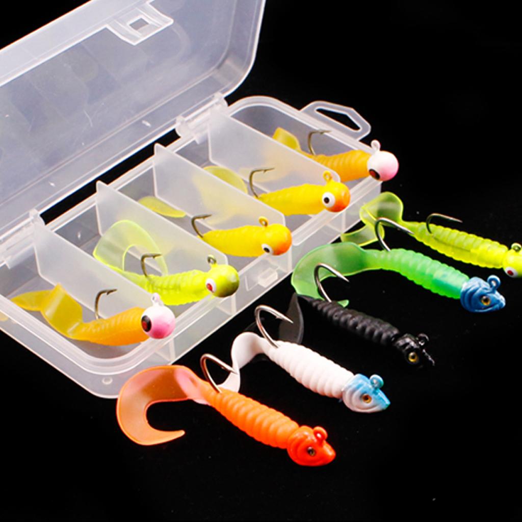 10x Worm Shaped   Baits Soft Bait Fishing Lures Replacement Fishing Gears