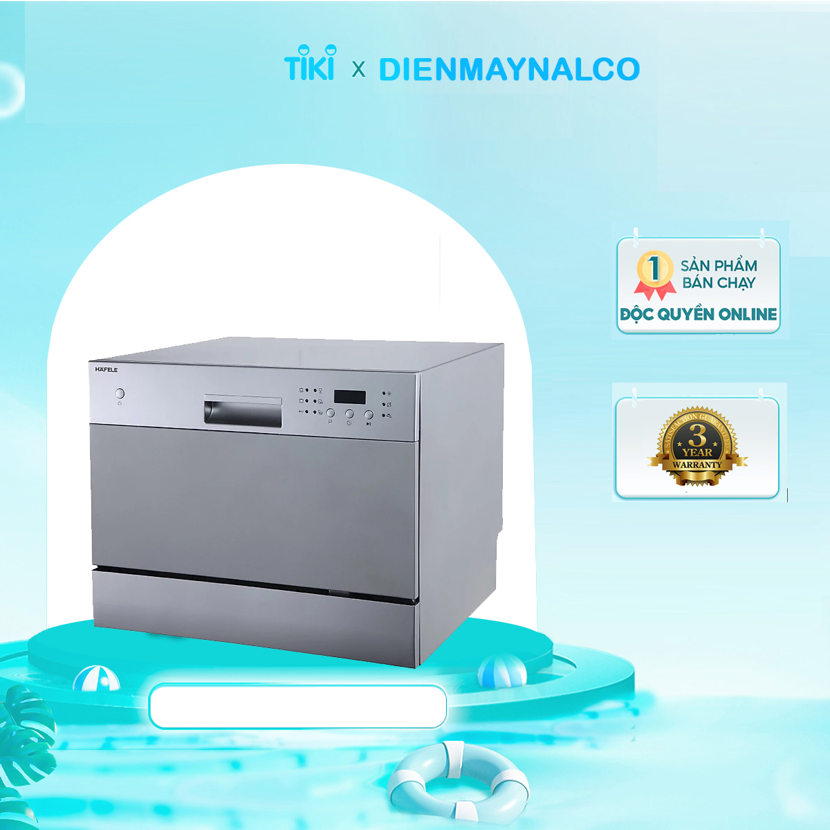 Máy rửa chén, máy rửa bát để bàn Hafele HDW-T50A/ 538.21.190 (6 bộ) - 6 chương trình rửa - Phù hợp gia đình 3-4 thành viên - Hàng chính hãng