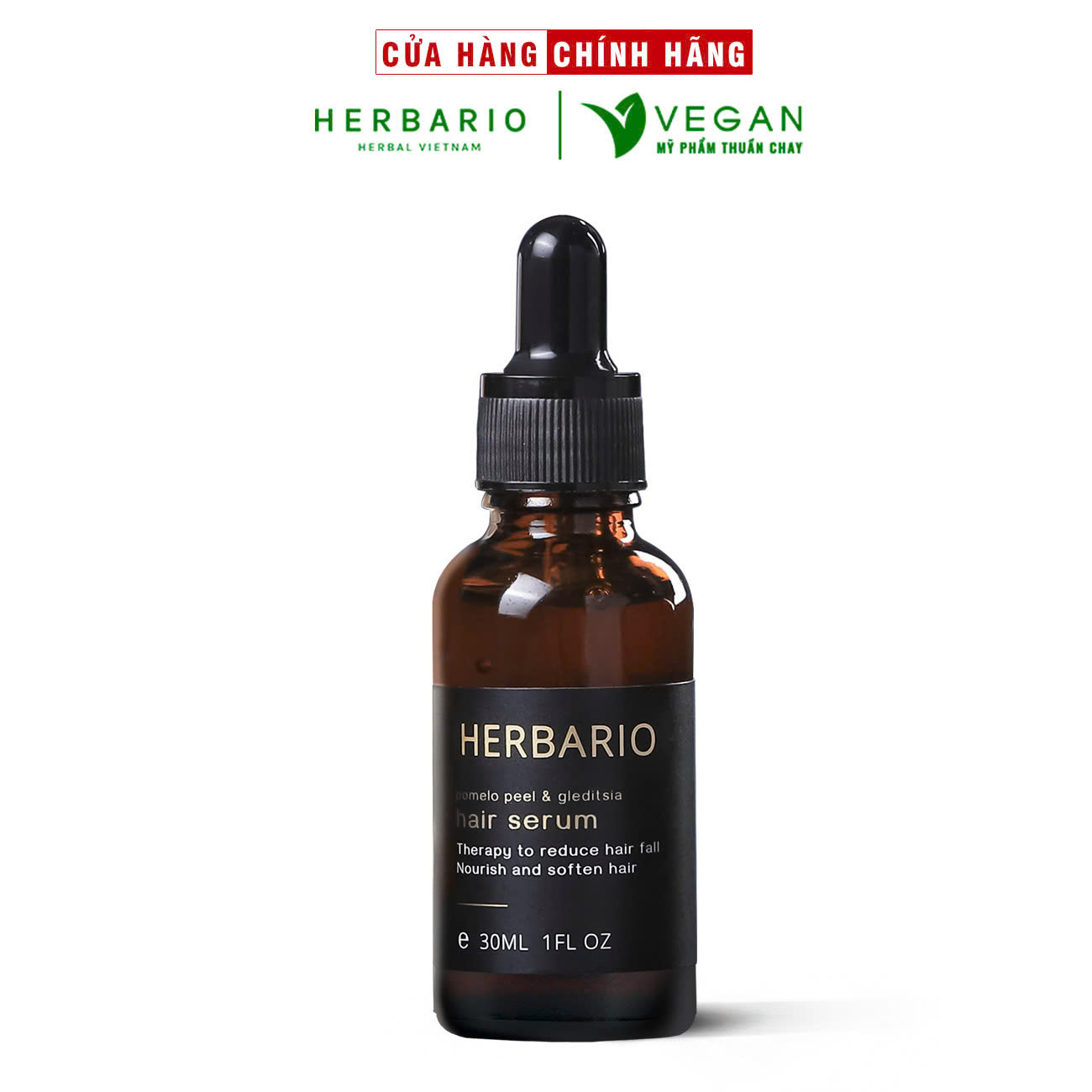 Serum mọc tóc vỏ bưởi &amp; bồ kết Herbario 30ml pomelo giúp tóc mọc nhanh giảm rụng tóc thuần chay