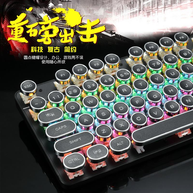 Giao Hàng Nhanh Thật Cơ Có Dây Chiếu Sáng RGB Punk Lại Mạ Xanh Công Tắc Đen Công Tắc Máy Tính Để Bàn Laptop Chơi Game