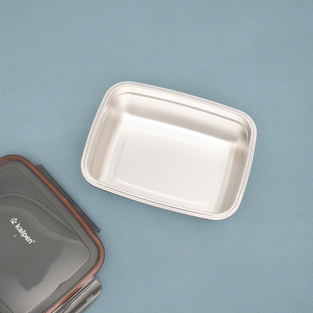 Hộp Inox 304 bảo quản thực phẩm Kalpen 850ml dùng trong lò vi sóng