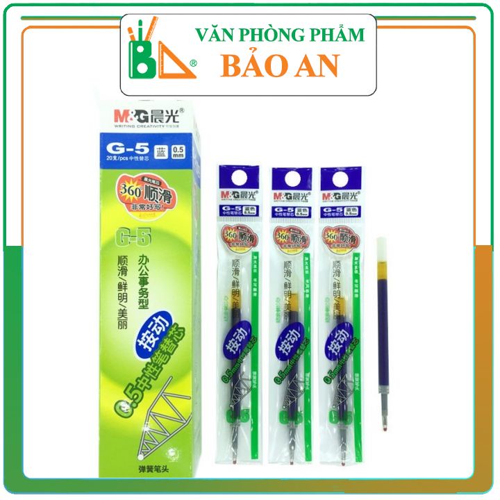 Ruột Bút Gel M.G G5 Dùng Cho Bút K35 Viết Rất Êm, Mực Ra Đều Và Không Bị Nhòe