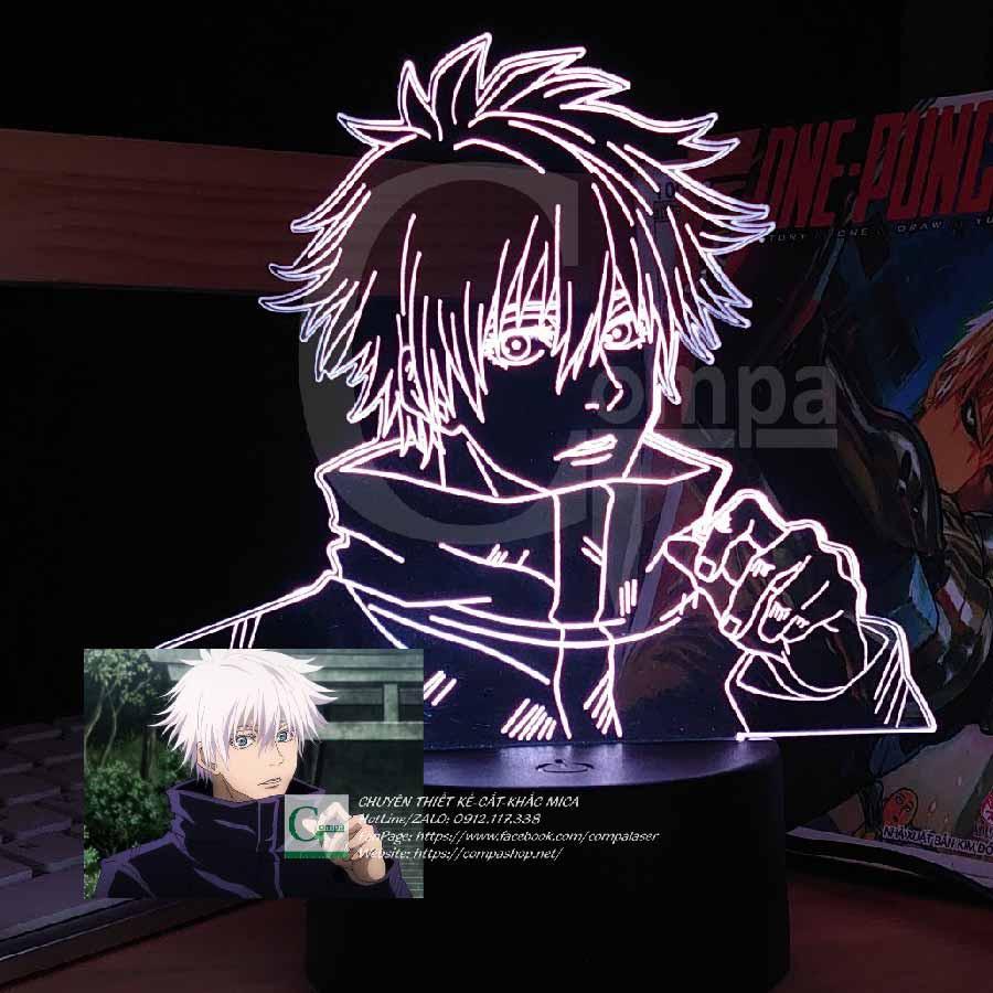 Đèn Ngủ LED 3D ANIME Jujutsu Kaisen Satoru Gojo Type 15 AJKN0115 16 màu tùy chỉnh COMPASHOP