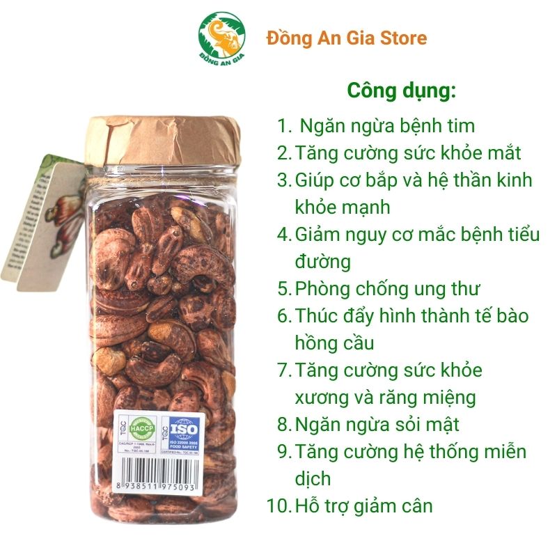 Hũ hạt điều rang củi Hải Bình 250g