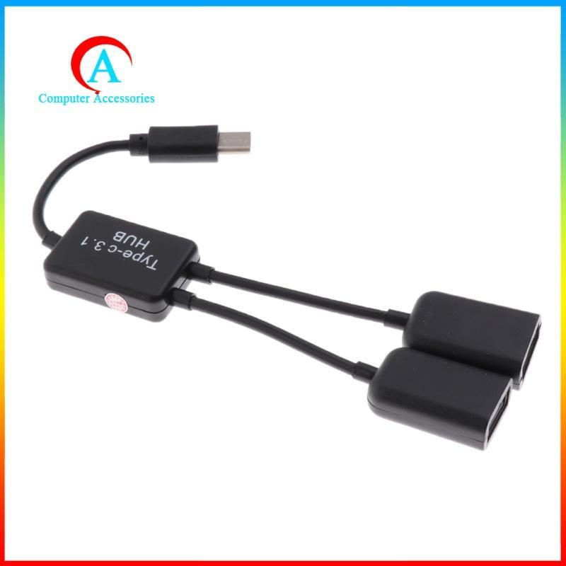 Đầu Chuyển Đổi 2 Trong 1 Từ Type C Sang Cổng Usb Kép Otg