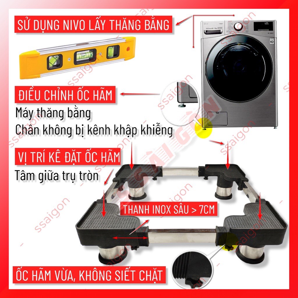 Chân đế máy giặt, tủ lạnh