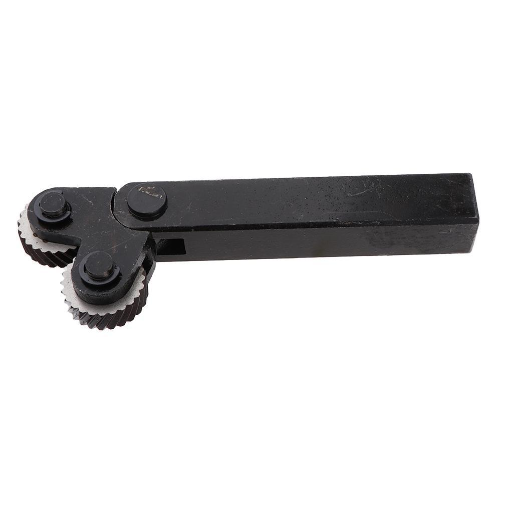 2 Pieces Knurling Knurler Tool Holder Diagonal Linear Knurl Tool Lathe