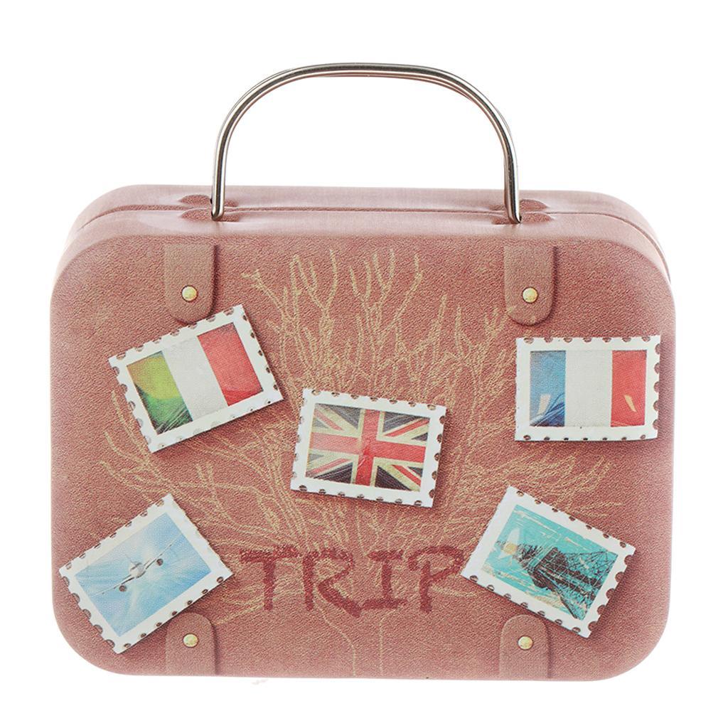 3Pcs 1/6 Scale Doll House Furniture Miniature Iron Suitcase Scene Layout