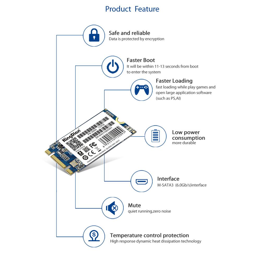 Ổ cứng KingDian SSD NGFF M.2 Giao diện N400 64GB / 120GB / 240GB cho PC laptop