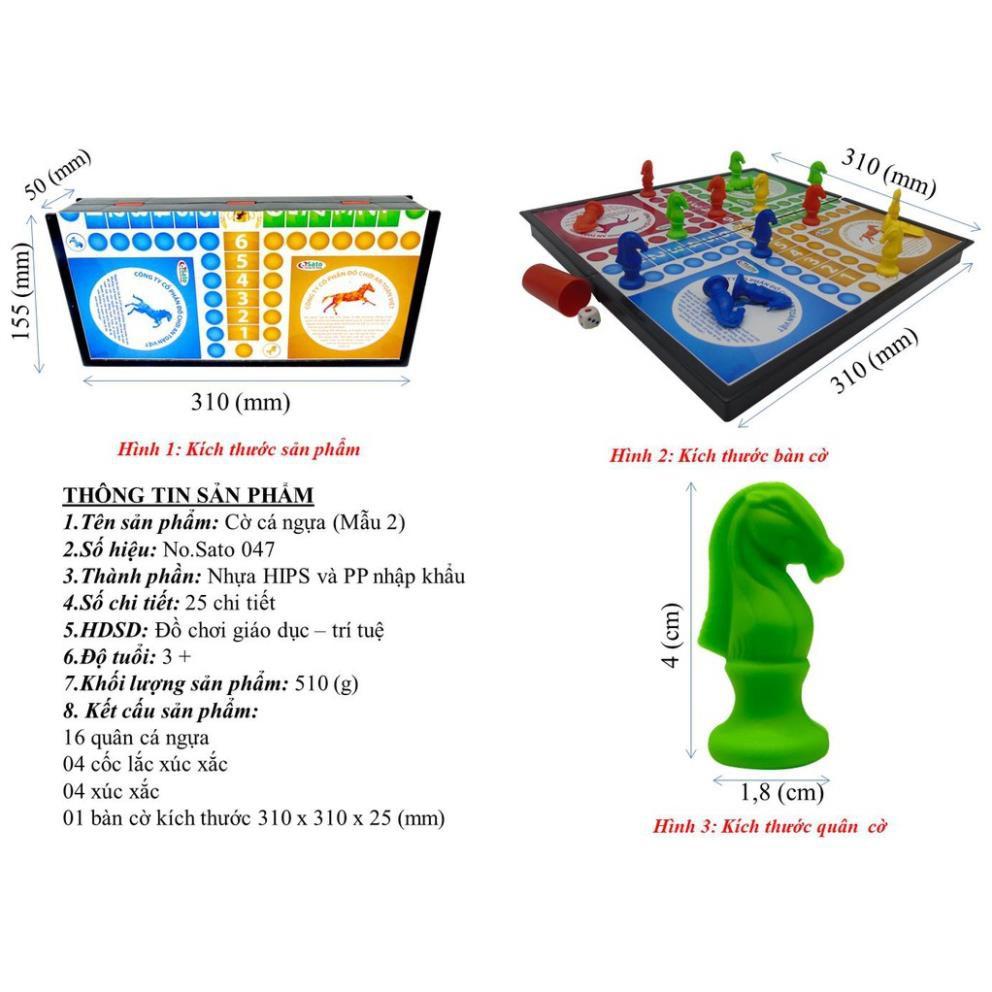 Đồ chơi CỜ CÁ NGỰA Sato bằng nhựa nguyên sinh an toàn cho bé