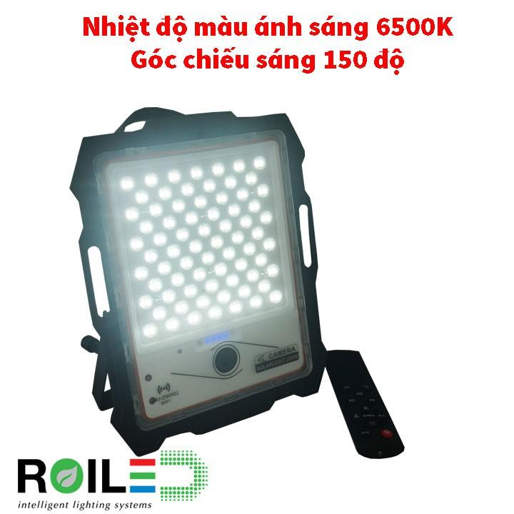 Đèn pha năng lượng mặt trời 200W chính hãng Roiled, đèn siêu sáng kết hợp Camera quan sát CMR-200W