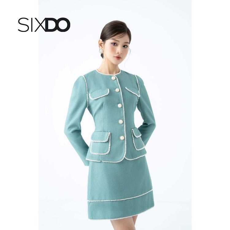 Áo vest viền ngọc thời trang nữ SIXDO