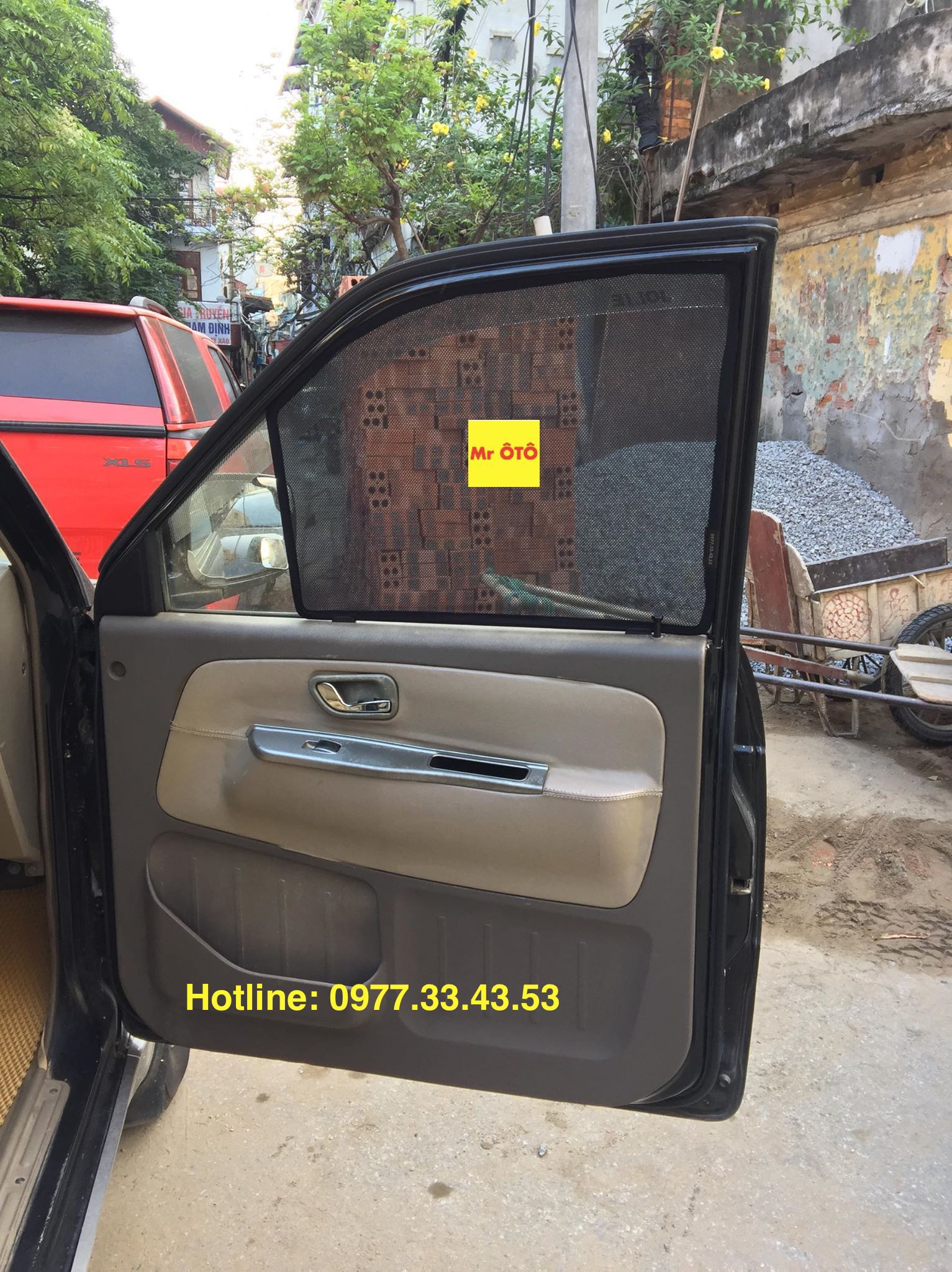Rèm Che nắng xe Mitsubishi Jolie loại 1 có hút nam châm, Vải dày dặn, chống nắng tuyệt đối
