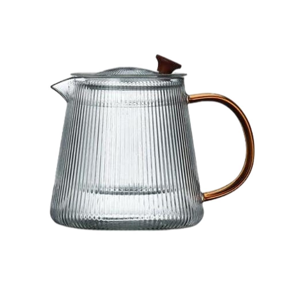 Clear Glass Tea Pot Stovetop Blooming Loose Leaf Tea Pot Tea Kettle