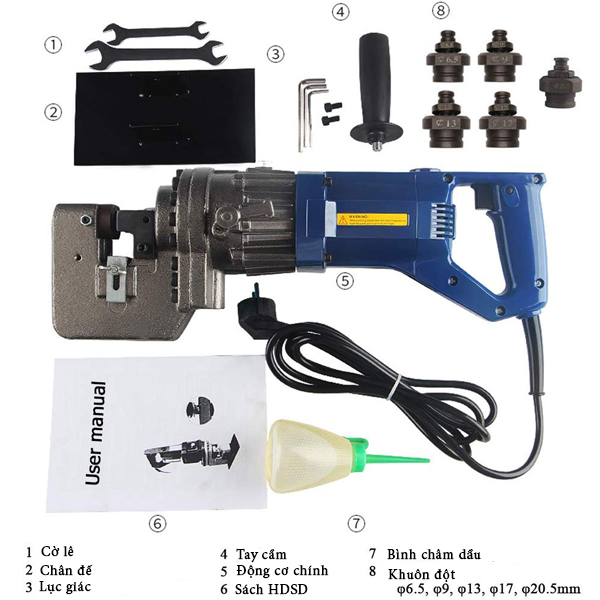 Máy đột lỗ thủy lực cầm tay Unifast MHP-20