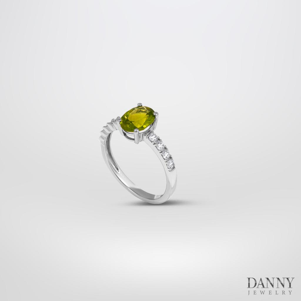 Nhẫn Nữ Danny Jewelry Bạc 925 Xi Rhodium Đá Peridot & CZ N0101