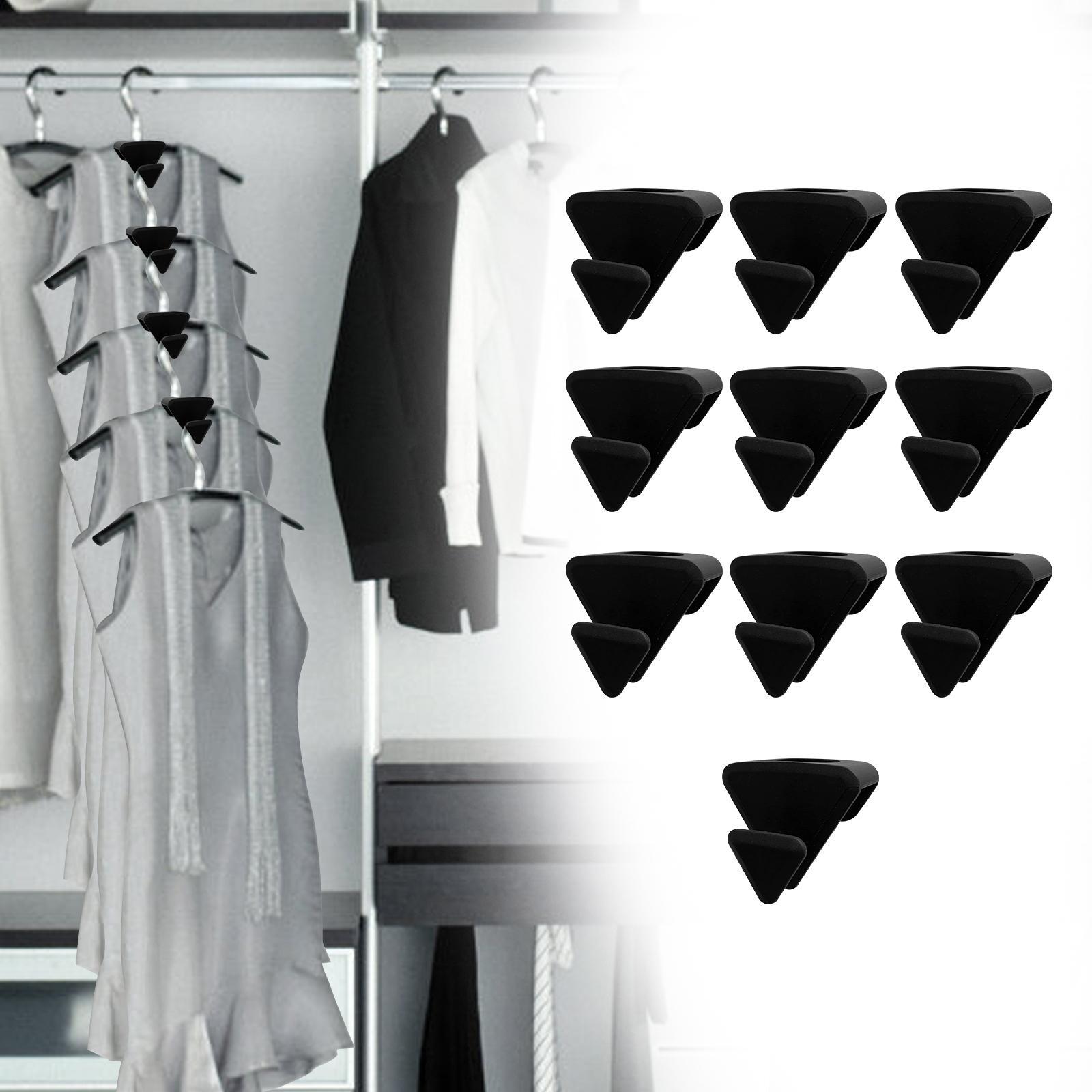 10x Hanger Hook Clothes Hanger Hanger Clips Closet Organizer for Home Closet