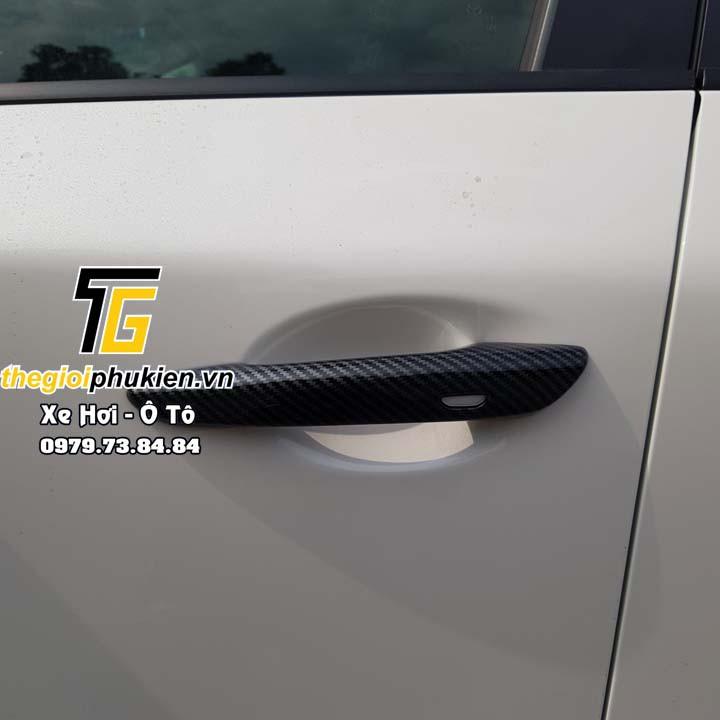 Combo bộ ốp tay nắm cửa vân Carbon và hõm cửa 3M xe Mazda 3 2020