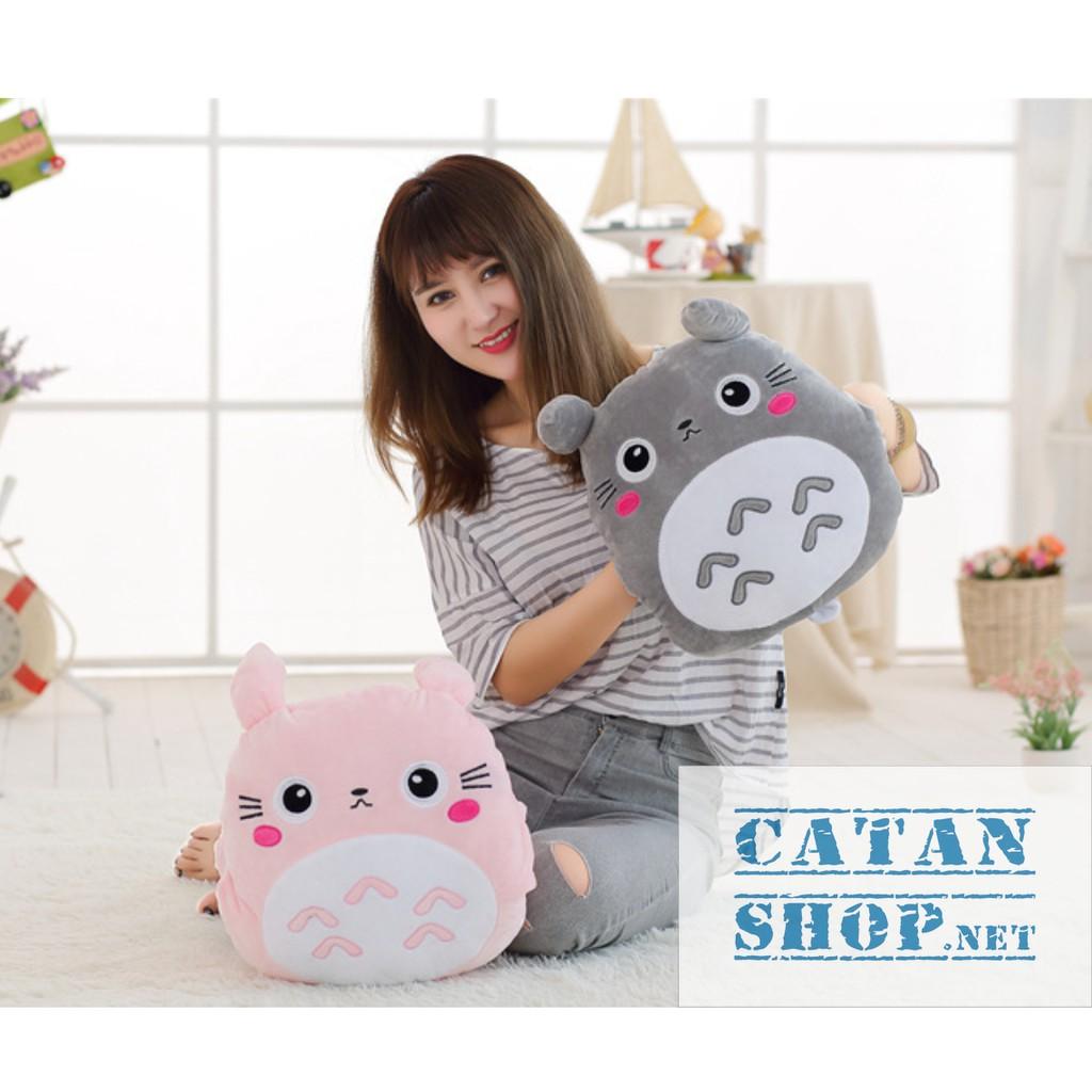 Gối mềnTOTORO HOA 3 trong 1 hàng loại 1, nỉ nhung cực mịn, bộ chăn gối văn phòngngủ trưa du lịch