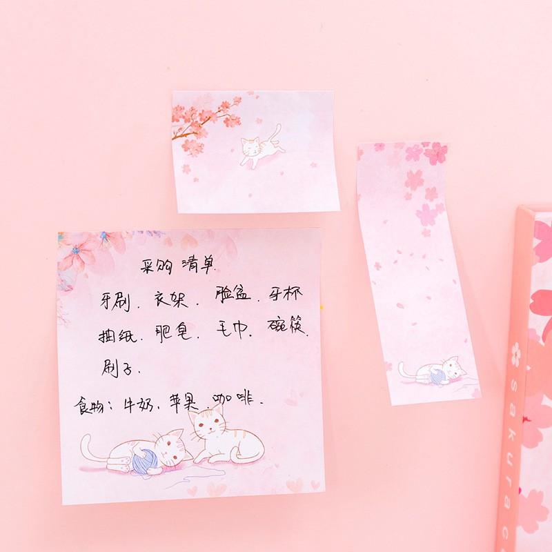 Hộp giấy nhớ, ghi chú, giấy note, giấy giao việc kiểu Hàn Quốc - Hộp 6 loại note ghi chú, bookmark tiện lợi