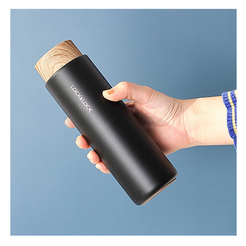 Bình giữ nhiệt Lock&amp;amp;Lock Flat nắp gỗ 400ml - LHC4227WHT - Màu