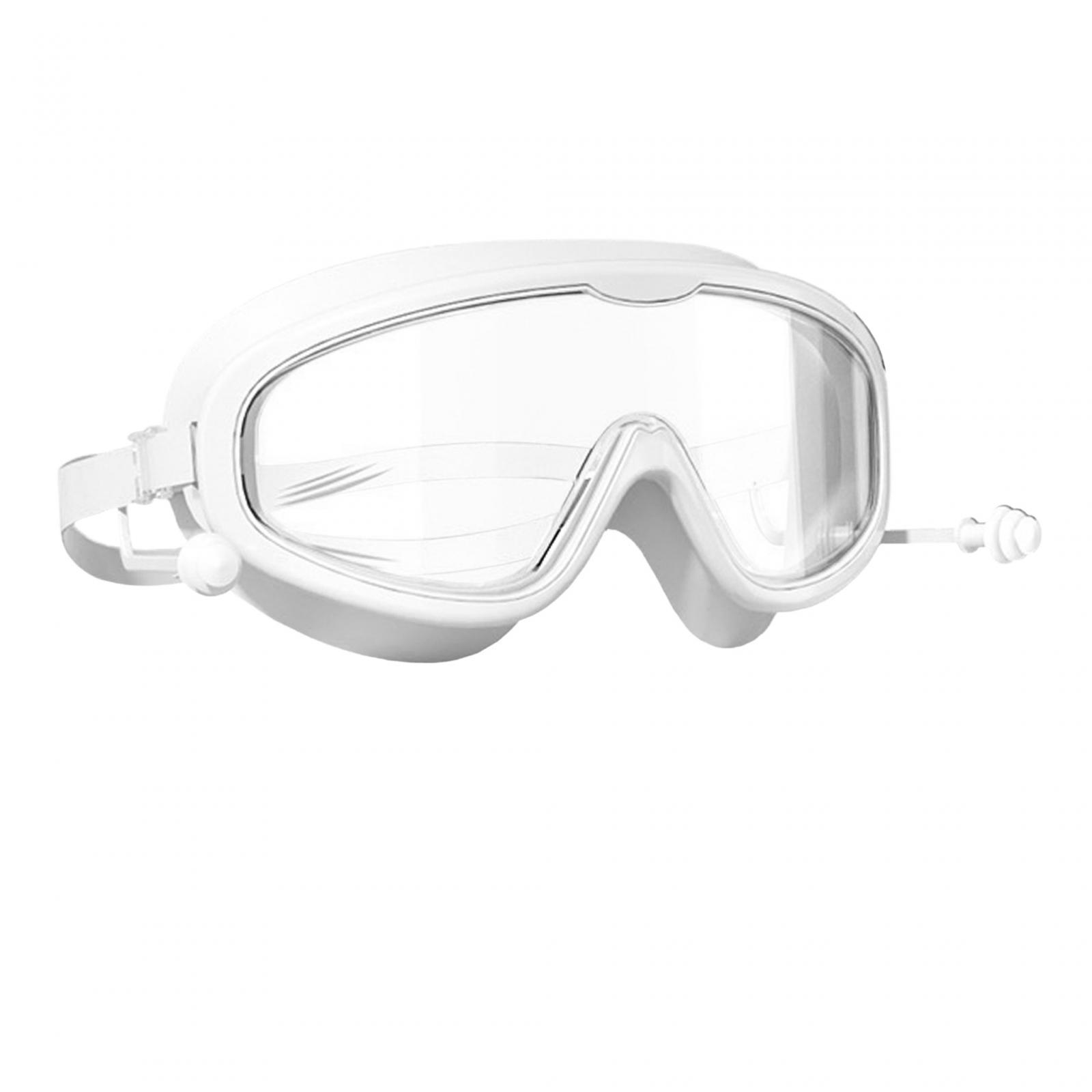Swimming Goggles with Earplug Large Frame Professional Swim Goggles for Kids