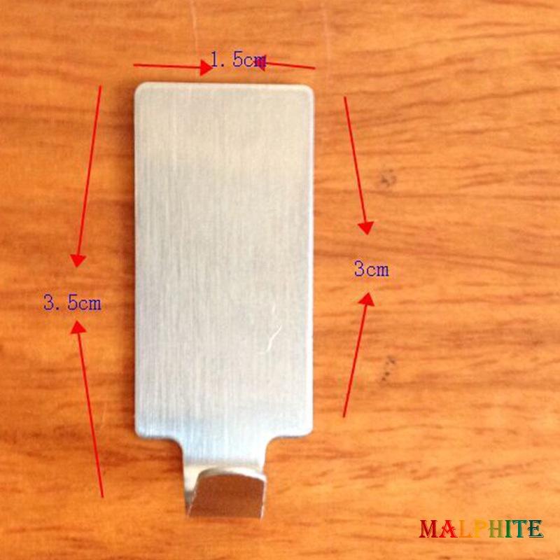 Bộ 6 móc treo thép không gỉ dán tường tiện dụng