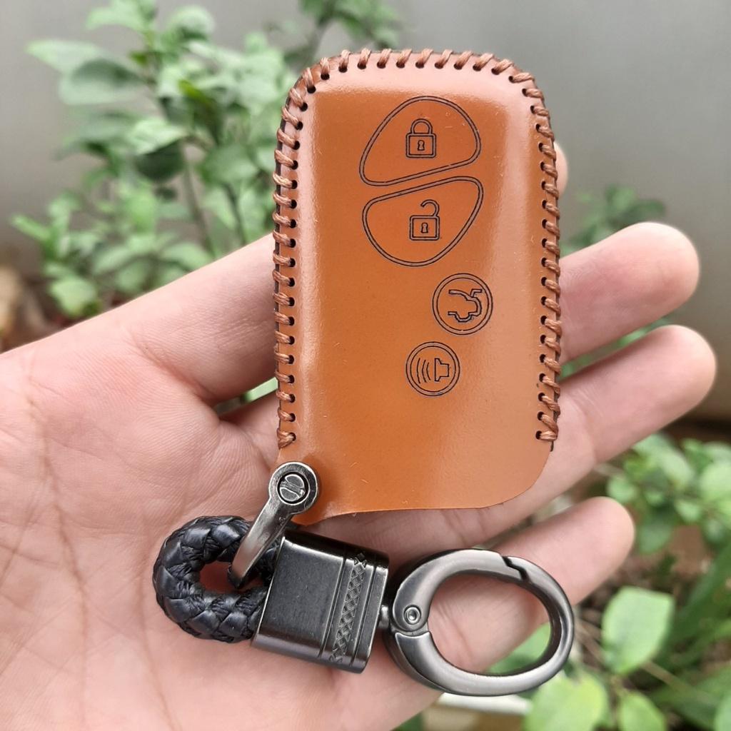 Bao da chìa khoá Lexus handmade da thật   bảo hành 2 năm, da thật 100%