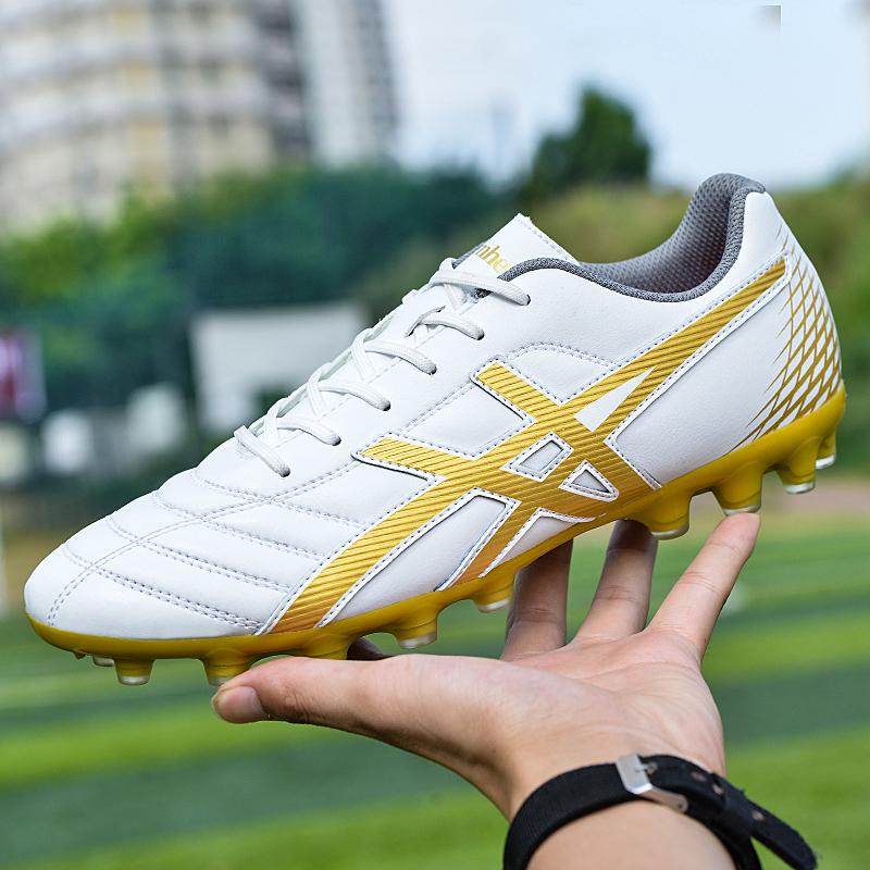 LCRTZKG 2023 Giày da mới màu xanh Unisex Futsal Giày bóng đá nam thoáng khí Giày thể thao nữ chống trượt