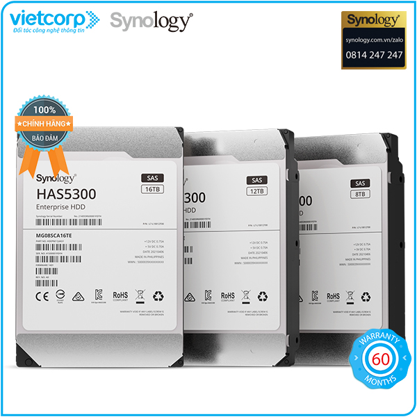 Ổ cứng HDD SAS 3,5&quot; cho NAS Synology HAS5300-8T - Hàng Chính Hãng