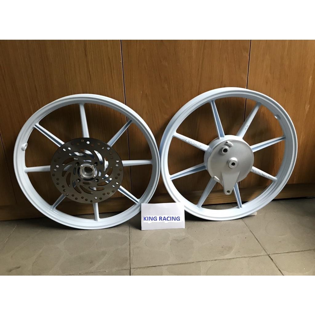 COMBO CẶP MÂM_VÀNH 8 CÂY YA +ĐĨA BÔNG CNC+MÁ ĐÙM GẮN CHO XE SIRIUS, EX135, JUPITER,TAURUS...