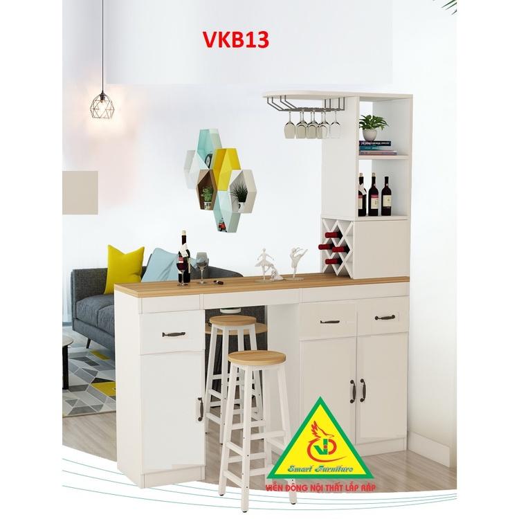 Quầy bar mini kết hợp tủ rượu VKB13 - Nội thất lắp ráp Viendong Adv