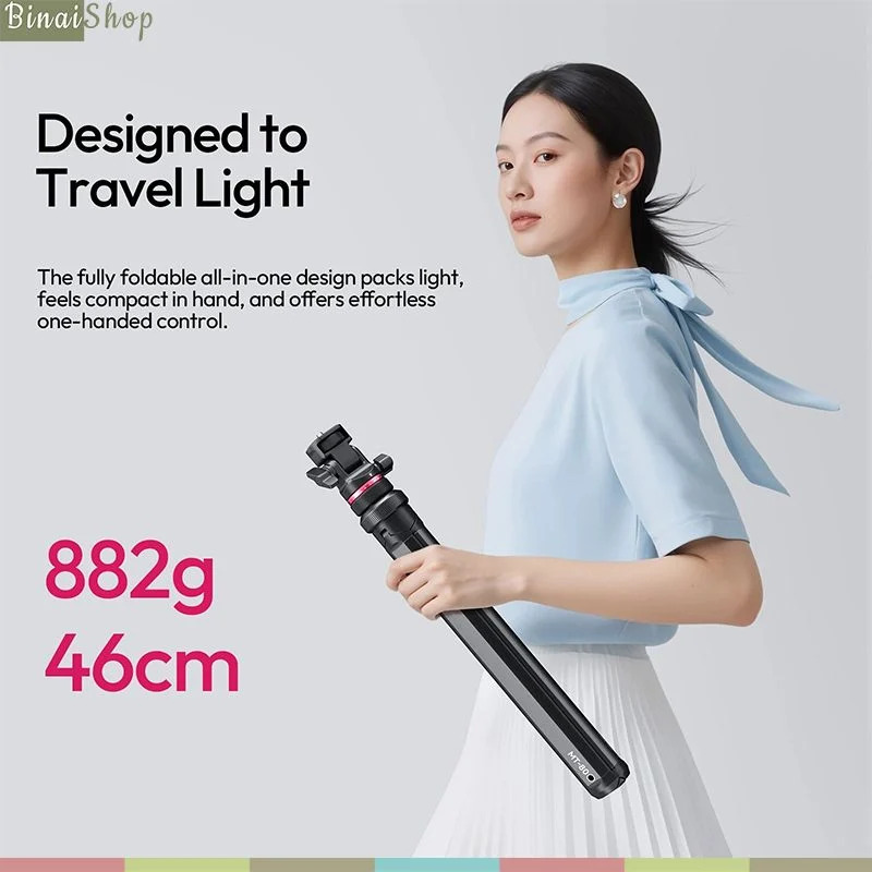 Ulanzi MT-80 - Tripod Đa Năng Auto Open Hợp Kim Nhôm Cao 2.13m, Ball Head 360° Cho Máy Ảnh, Máy Quay, Đèn Studio- Hàng chính hãng
