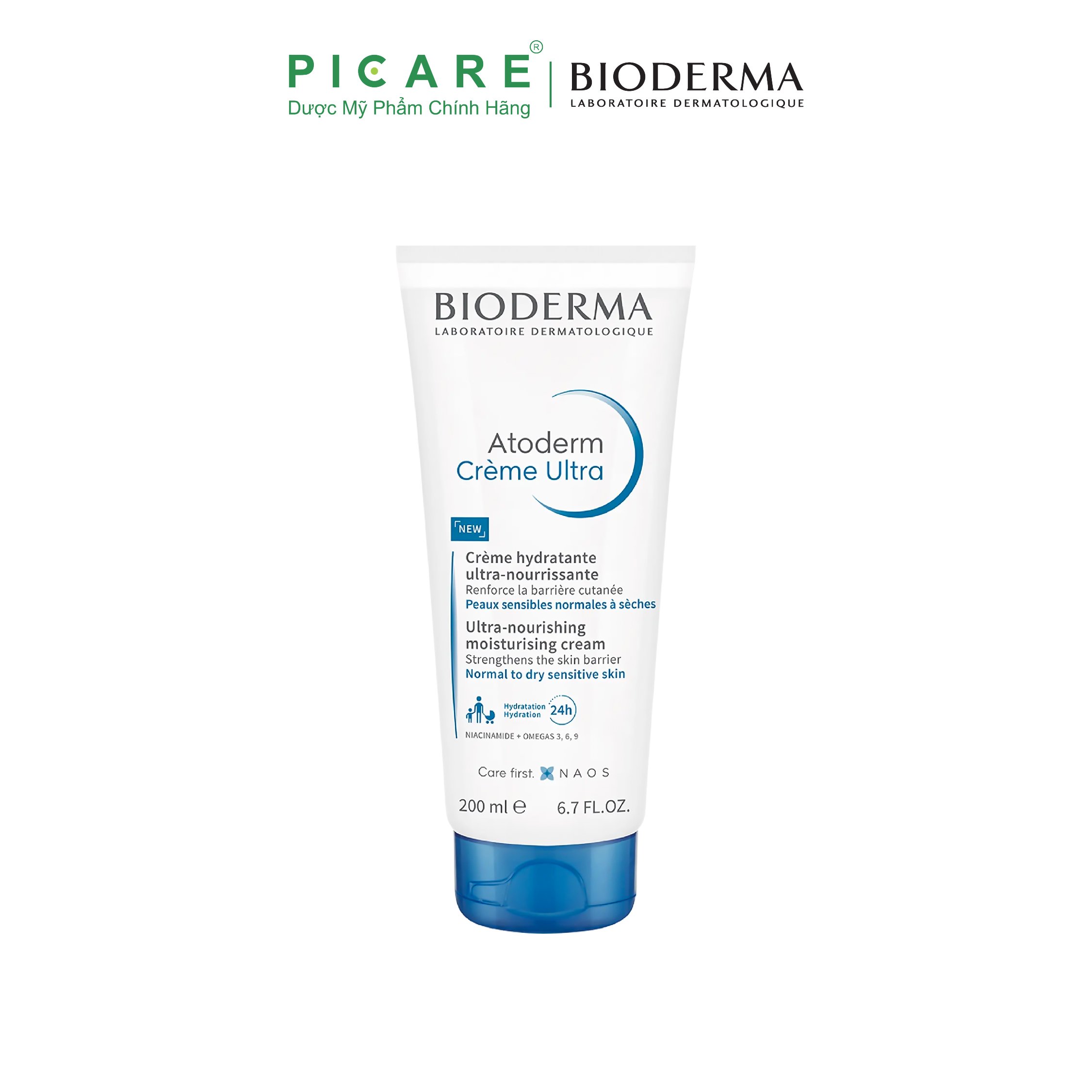 Kem Dưỡng Ẩm Dành Cho Da Nhạy Cảm, Da Khô Và Rất Khô Bioderma Atoderm Crème Ultra 200ml