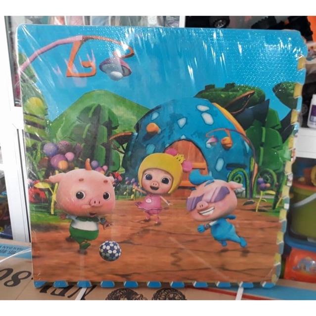 Thảm xốp hoạt hình chữ số loại 4tấm khổ 60x60cm