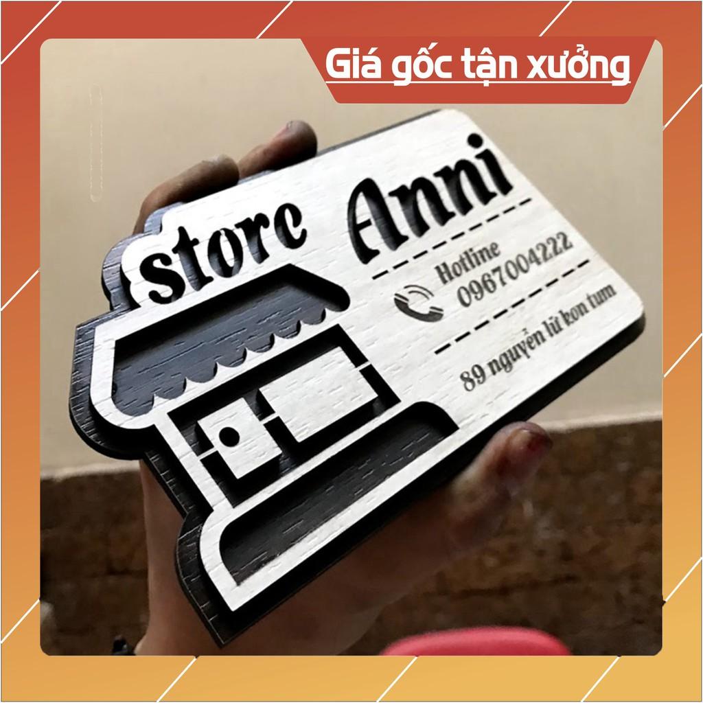 Bảng gỗ tên shop mini chúng tôi thiết kế theo yêu cầu