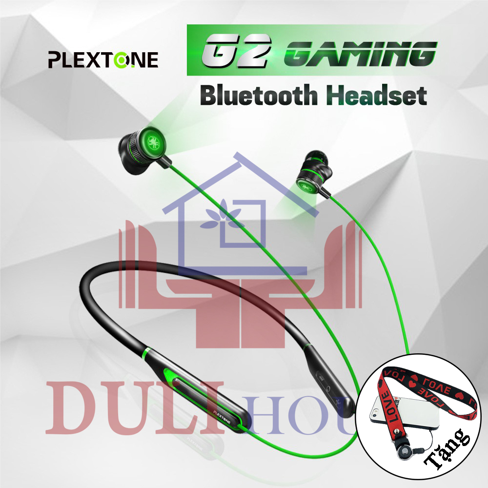 Tai Nghe Bluetooth Gaming Plextone G2, Có Đèn Led, Độ Trễ Thấp 65ms - Hàng Chính Hãng